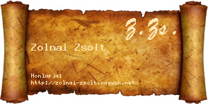 Zolnai Zsolt névjegykártya